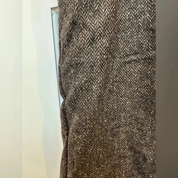 United Colors Of Benetton | Virgin Wool / Silk Blend Tweed Chevron Skirt Size 46 - Picture 4 of 10